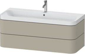 Duravit Möbelwaschtisch Happy D.2 Plus in Beige, Wandhängend, 2 Schubladen, 1 Halbschale, B: 117,5 cm, T: 49 cm - Bild 1