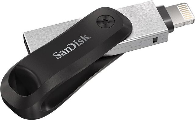 SanDisk iXpand Flash Drive Go USB-Stick 64GB Schwarz Silber mit USB-C, Lightning und USB-A Anschlüssen - Bild 2