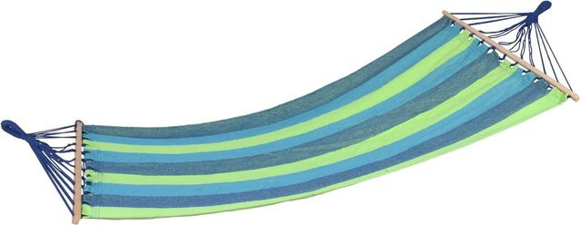 DELUKE Hängematte TRIER Relaxmatte aus Polyester-Baumwoll-Mix in Grün Kastanie - Bild 1