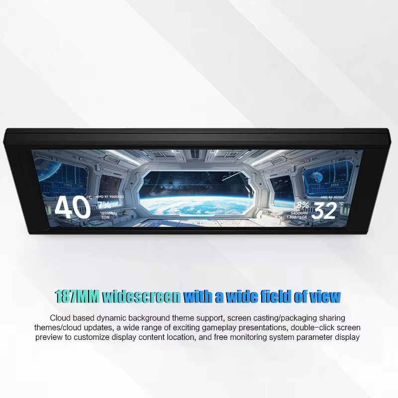 Thermalright TROFEO VISION TV CPU-Kühler mit 6,86 Zoll LCD-Display HD 1280*480, magnetisch montierte intelligente DIY-Themen, Schwarz/Weiß - Bild 2