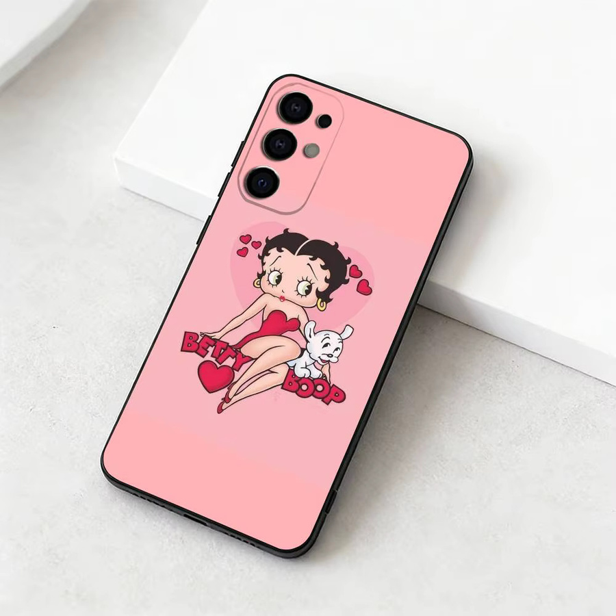 Handyhülle Cartoon B-Betty HOT B-Boop für Samsung Galaxy S25 S24 S23 S22 S21 S20 Ultra Plus FE Lite in Schwarz - Bild 2