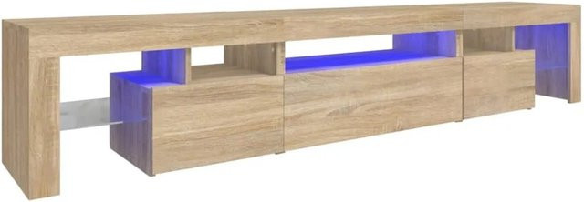 vidaXL TV-Schrank mit LED-Beleuchtung in Sonoma-Eiche, B/T/H: 215 x 36,5 x 40 cm - Bild 1