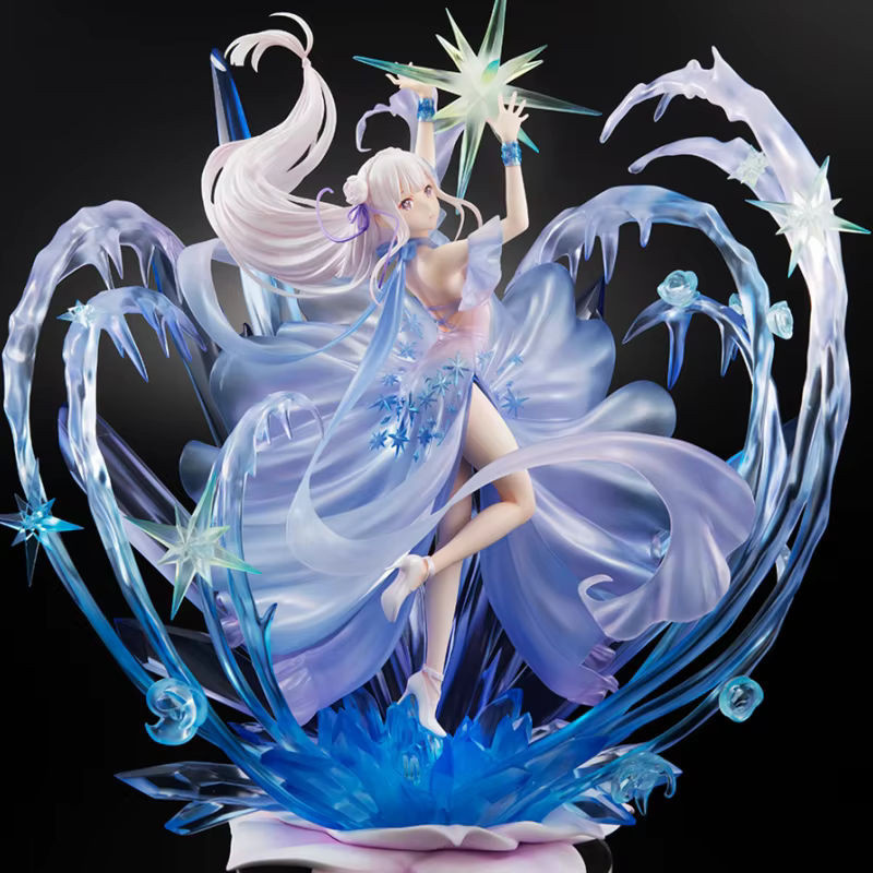 Bandai Re:Zero Start in einer anderen Welt Emilia Kristall Kleid Ver. 1/7 PVC Actionfigur in Blau - Bild 1