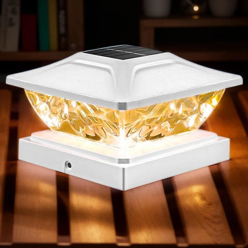 LIUXING Solar Pfostenleuchte Set aus 2 Stück, LED Außenleuchten in Schwarz für Garten und Terrasse, Wasserdicht IP65, Warmweißes Licht - Bild 10