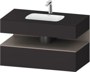 Duravit Qatego Einbauwaschtisch-Möbel-Set mit LED-Beleuchtung, B/T/H: 100 x 55 x 60 cm - Bild 1