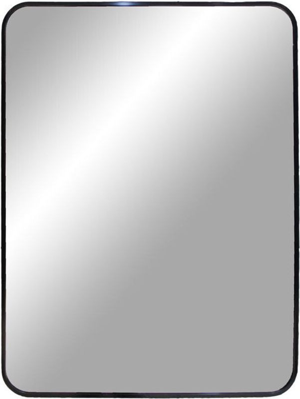 Ebuy24 Madrid Spiegel in Schwarz, rechteckig aus Metall, B/H: 50 x 70 cm - Bild 1