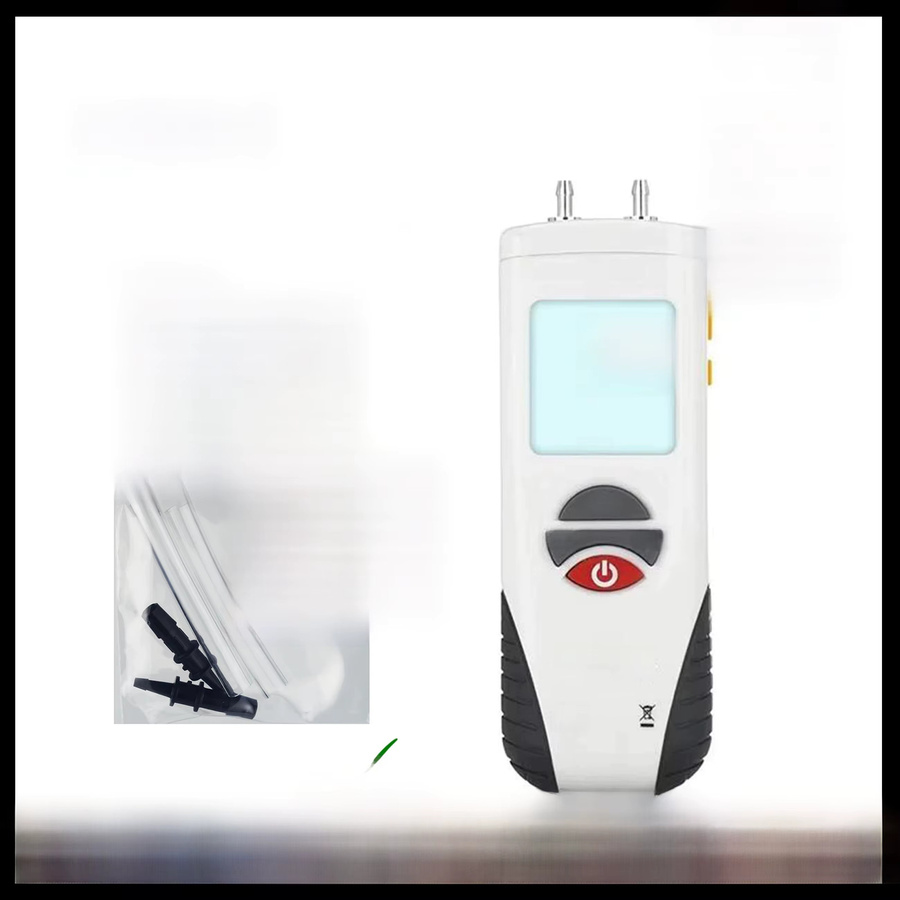 HTI HT-1890 Digitales Hand-Manometer mit Dual-Port und Data-Hold Funktion in Weiß - Bild 3