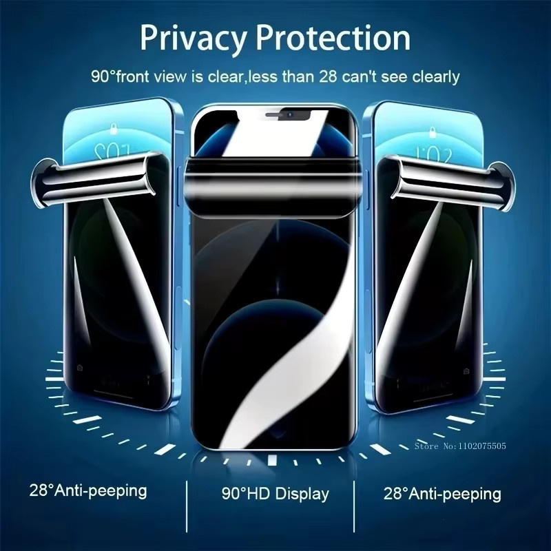 Caynes Hydrogel Privacy Screen Protector mit voller Abdeckung für iPhone 16 Pro Max 17 15 14 13 12 XS Max XR in Transparent - Bild 2