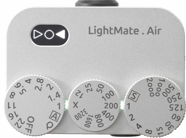 LightMate AirPro 35° Weitwinkel-Reflexions-Lichtmesser mit 3 Reglern für Filmkameras in Schwarz und Silber - Bild 1