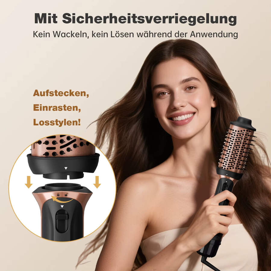 MCURO 5-in-1 Heißluftbürsten-Set mit Ionen-Technologie, Unisex - Bild 4