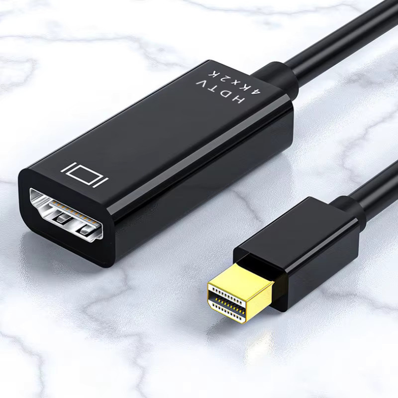 Mini DisplayPort auf HDMI Adapter Kabel für Apple MacBook Air Pro in Schwarz, 4K @ 30Hz Konverter - Bild 3