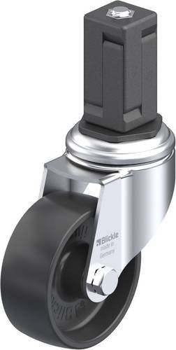Blickle Lenkrolle LKRA-POA 80G-11-EV15 in Schwarz und Grau mit Kunststoffrad, Durchmesser: 80 mm, Tragfähigkeit: 120 kg - Bild 1