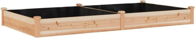 vidaXL Hochbeet aus Massivholz Tanne in Braun mit Einsatz B: 240 cm, T: 120 cm, H: 25 cm - Bild 1