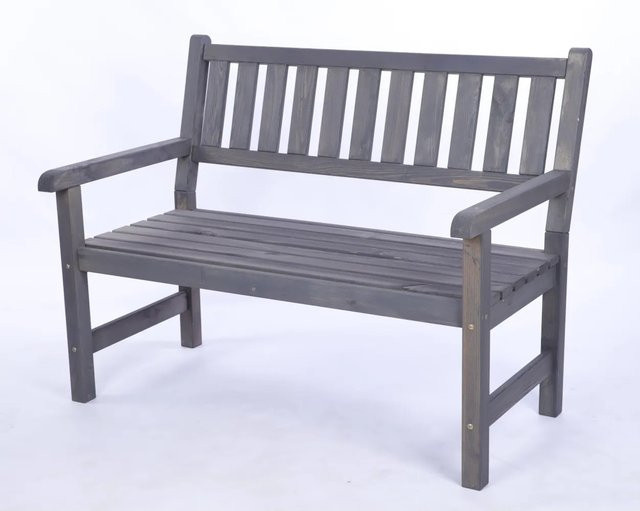 PROREGAL Gartenbank Grana aus imprägniertem Kieferholz in Grau, H x B x T: 90 x 117 x 70 cm - Bild 1