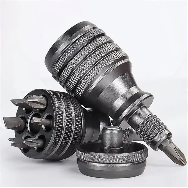Skeyo 7-in-1 Industrie-Mini-Schraubendreher-Set aus Aluminiumlegierung in Grau - Bild 1