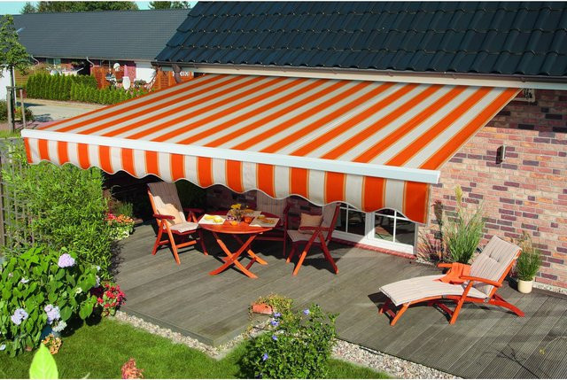 Spettmann Gelenkarmmarkise BASIS in Weiss mit Polyesterstoff, B/T/H: 400 x 300 cm - Bild 1
