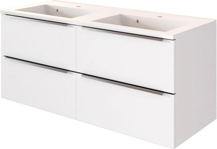 HELD MÖBEL Waschtisch Garda in Weiss, Wandmontage, B/H/T: 120 x 54 x 47 cm - Bild 1