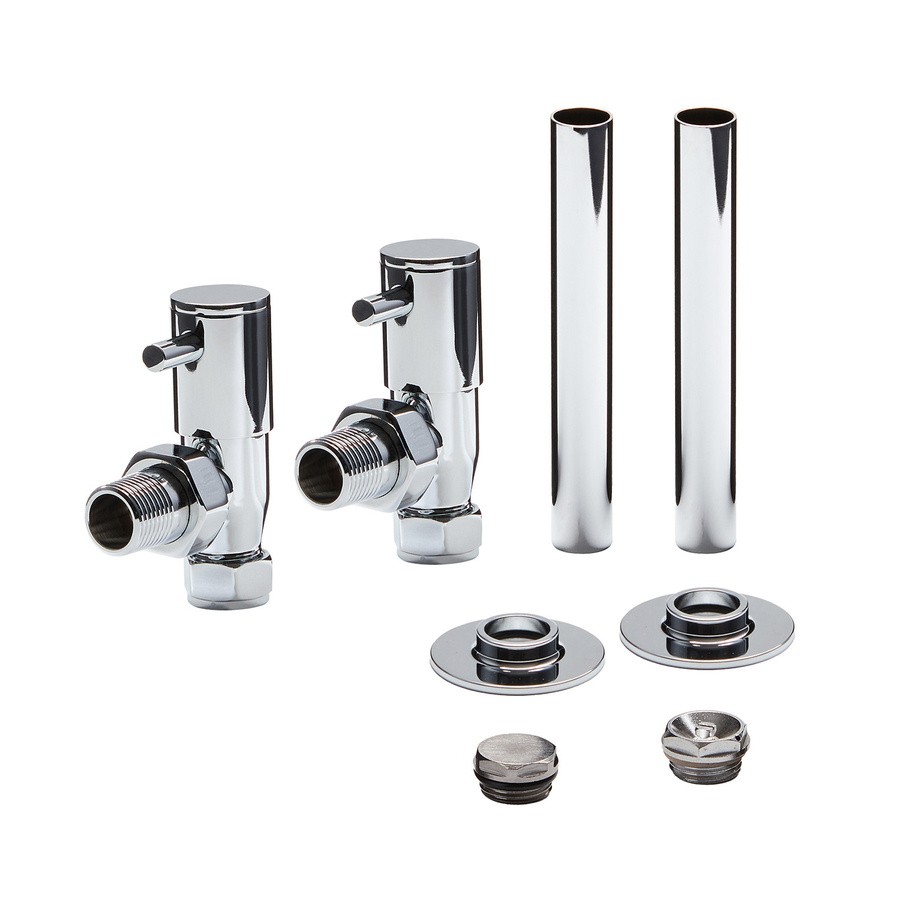 Hudson Reed Winkelventilset aus Messing in Chrom-Optik mit 1/2 Zoll Anschluss - Bild 1