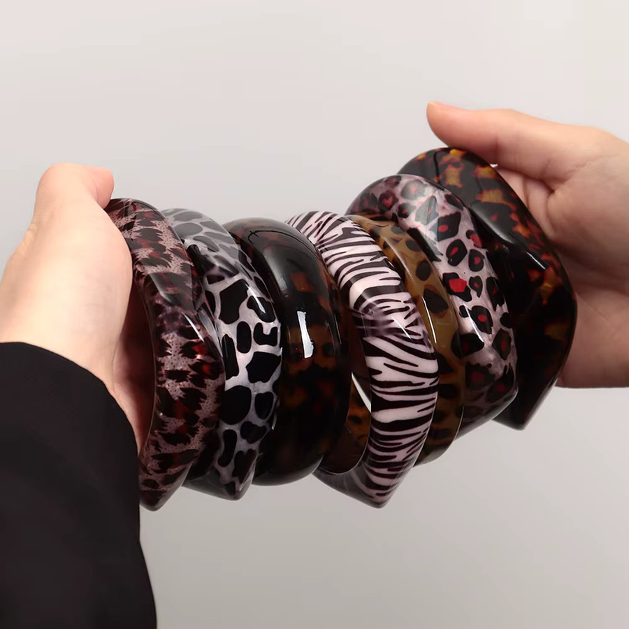 Fishsheep Armreif Acryl, Leopard, Bunt, Damen - Bild 3