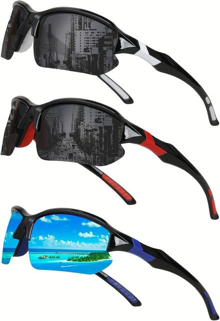 IGNYBURKE Sportsonnenbrille, Unisex, Vollrand, Kunststoff, Multicolour, Wrap - Bild 1