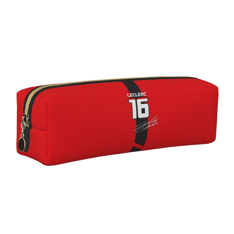 F1 Charles Leclerc Federmäppchen in Rot für Schüler und Studenten als große Stiftebox oder Kosmetiktasche - Bild 6