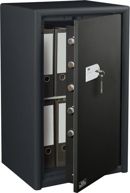 Burg Wächter Sicherheitsschrank Combi-Line CL 460 K Feuerschutztresor mit Doppelbartschlüsselschloss, schwarz, B: 49,5 cm, H: 82,0 cm, T: 44,5 cm - Bild 1