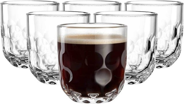 Leonardo Gocce Kaffeegläser Set, transparent, 6er Set, 220 ml pro Glas - Bild 1