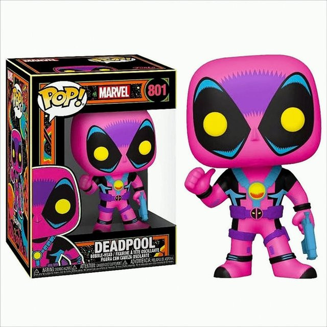 Funko Marvel Deadpool Blacklight Vinyl bunte Figur - Bild 1
