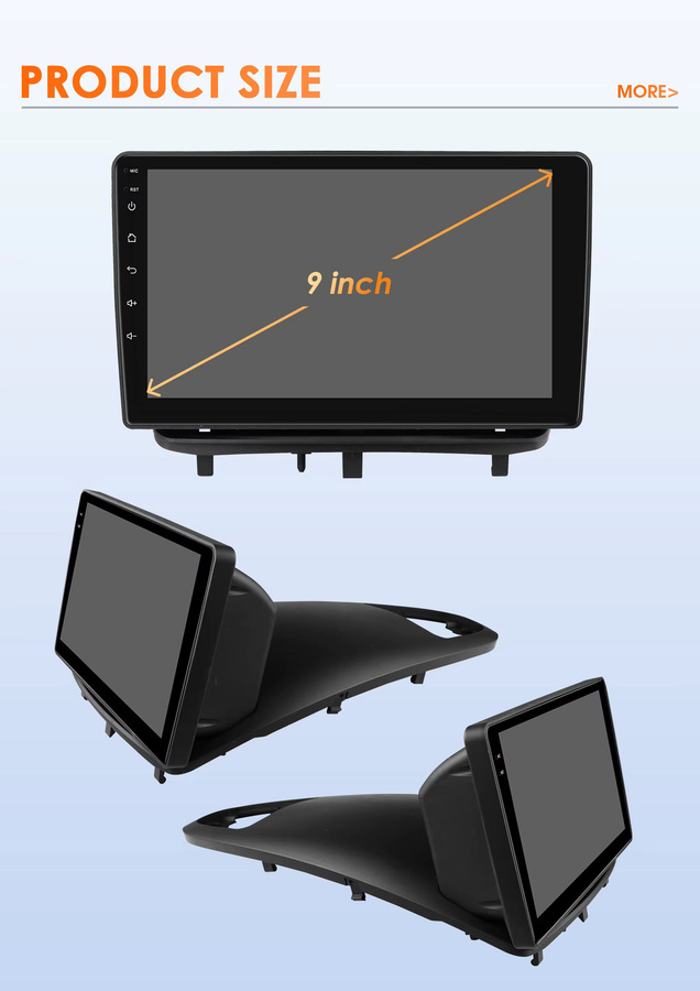 Hizpo 2Din Android 14 Autoradio für Opel Corsa D 2007 - 2012 mit 9 Zoll Display, Snapdragon 6115, CarPlay, 4G, Bluetooth, GPS und DSP in Schwarz - Bild 4