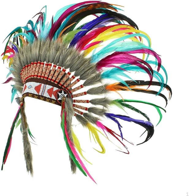 Wisenest Amerikanischer Häuptlingshut Indianer Kopfschmuck, Fantasy, Bunt / Mehrfarbig - Bild 1