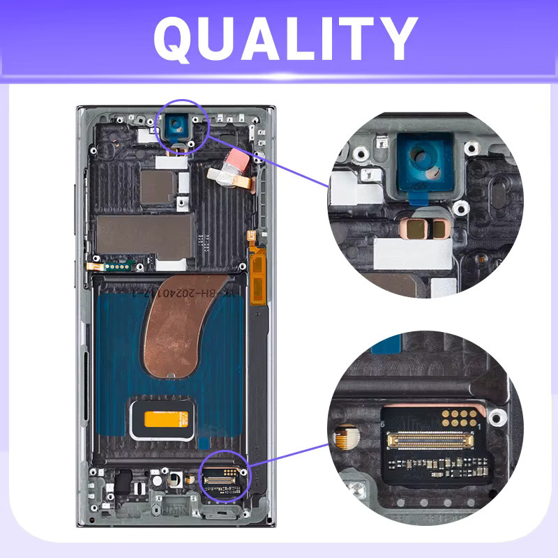 Samsung AMOLED Display mit Touchscreen Digitizer Ersatz für Galaxy S23 Ultra SM-S918B SM-S918U in Schwarz - Bild 2