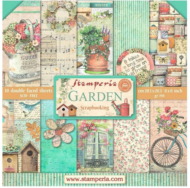 Stamperia Scrapbooking Pad Garden Multicolor - Bild 1