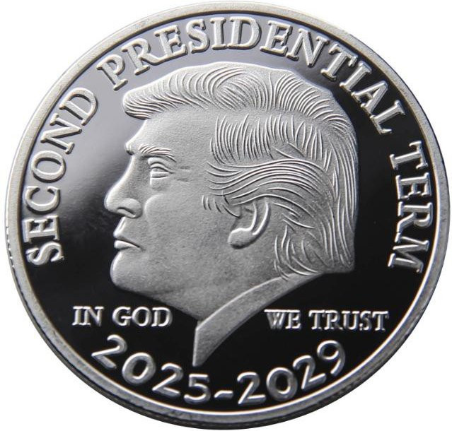 Trump Gedenkmünze Medaille, silber, Unisex - Bild 1