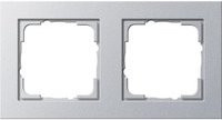 Gira Abdeckrahmen 2-fach System 55 Aluminium Silber - Bild 1