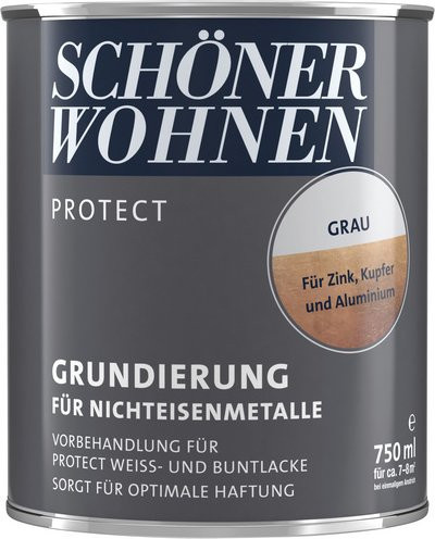 Schöner Wohnen Protect Grundierung, matt, grau, 0,75 l - Bild 1