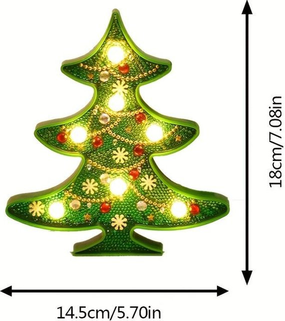 SZ-Damai Diamantmalerei Modellierlampe, Weihnachten, LED Nachtlicht, Gelb - Bild 1