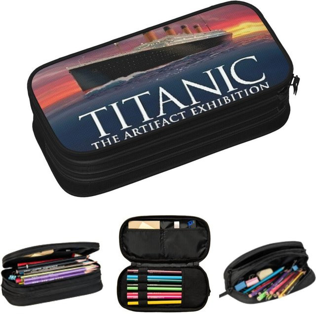Moonset Titanic Federmäppchen für Schüler, Stiftebox in Schwarz, B/T/H: 21 x 10,5 x 5 cm - Bild 1