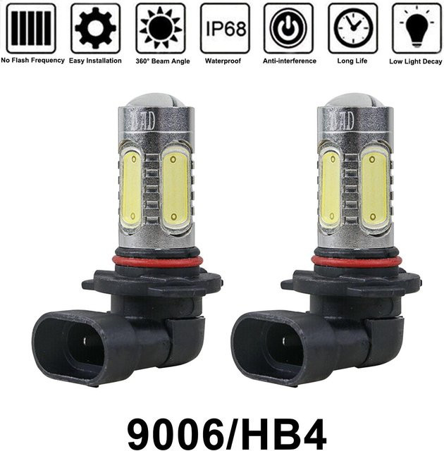 2 Stück LED Nebelscheinwerferlampen 6000K Weiß 100W Superhelle Nebelscheinwerferlampen Grau - Bild 1