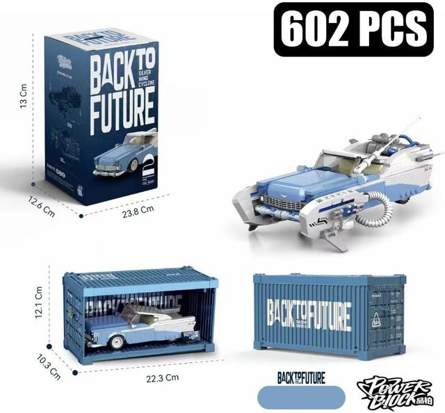 MOC Back To Future Retro Fahrzeug, Bausteine, ab 6 Jahren - Bild 1