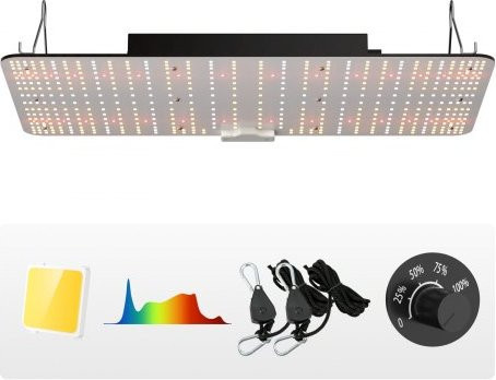 VEVOR 200W Dimmbare LED Pflanzenlampe mit Samsung 281B Vollspektrum-Dioden, 26000lm Lichtstrom und 760nm Infrarot-Wellenlänge, B/H/T: 40 x 30 x 12 cm - Bild 1