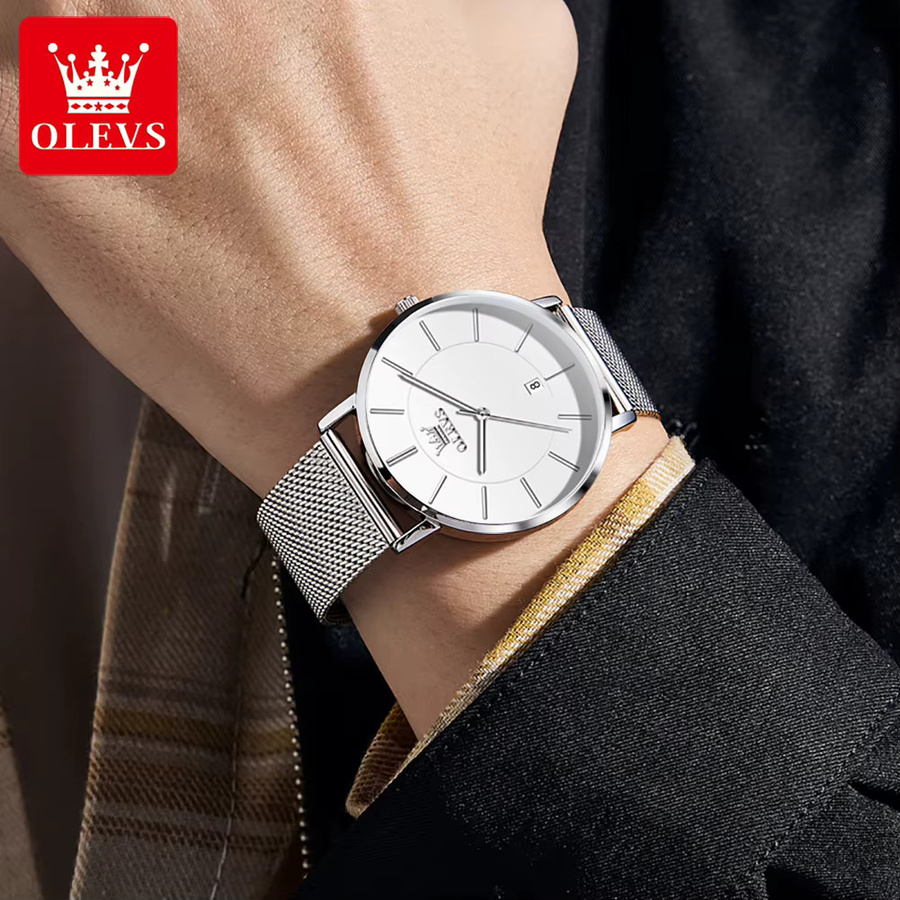 OLEVS Armbanduhr Edelstahl, Automatik, Datum, Herren - Bild 2