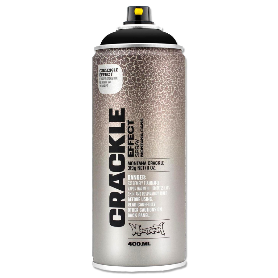 Montana CRACKLE Sprühlack mit Riss-Effekt in Traffic Black, 400 ml - Bild 1