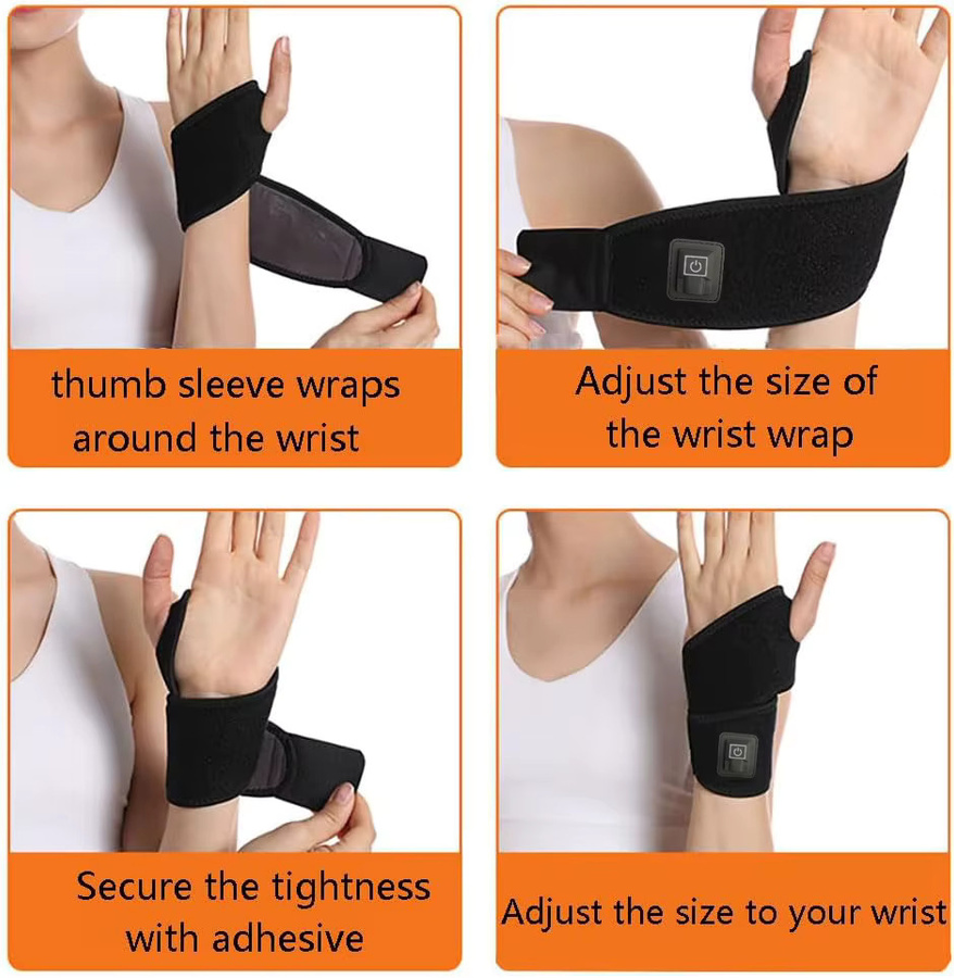 monclique Beheiztes Handgelenk-Armband, Schwarz - Bild 3