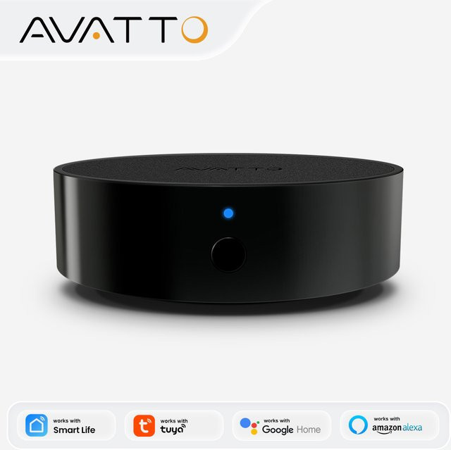 AVATTO Tuya WiFi IR Smart Home Infrarot Fernbedienung für Klimaanlage und TV, Schwarz, kompatibel mit Alexa und Google Home - Bild 1