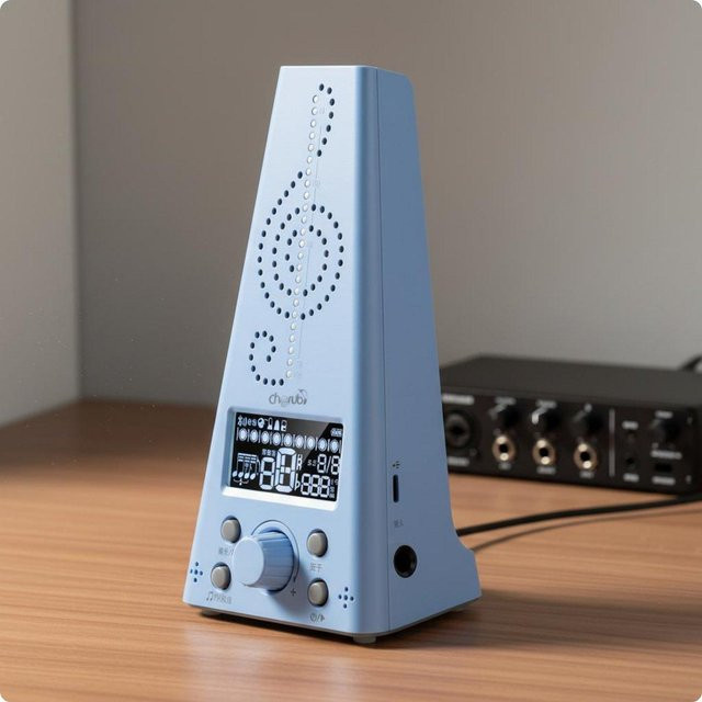 Binchi Elektronisches Metronom und Chromatisches Stimmgerät mit Tastensteuerung in Blau für Gitarre, Klavier und Schlagzeug - Bild 1