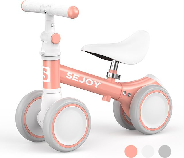 SEJOY Laufrad, 4-Rad-Laufrad, ab 1 Jahr, Rosa / Pink - Bild 1