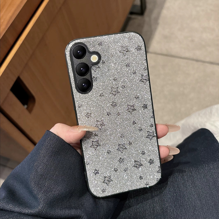 Luxuriöse Handyhülle mit funkelnden Sternen für Samsung Galaxy A-Serie in Schwarz - Bild 3