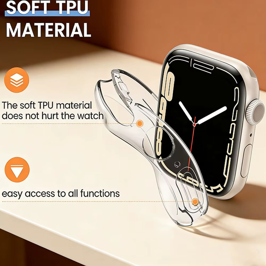 VATMENS Displayschutzfolie Hülle für Apple Watch, Silikon - Bild 2