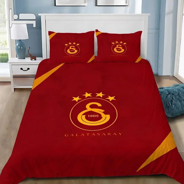 Galatasaray Bettwäsche-Set mit Logo, rot, B/H: 100 x 135 cm - Bild 1