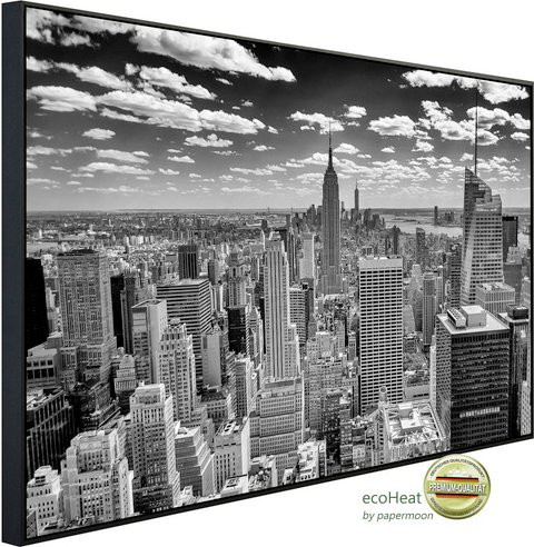 papermoon Infrarotheizung EcoHeat Manhattan Panorama mit Matt-Effekt in Bunt, App-Steuerung und Überhitzungsschutz - Bild 1